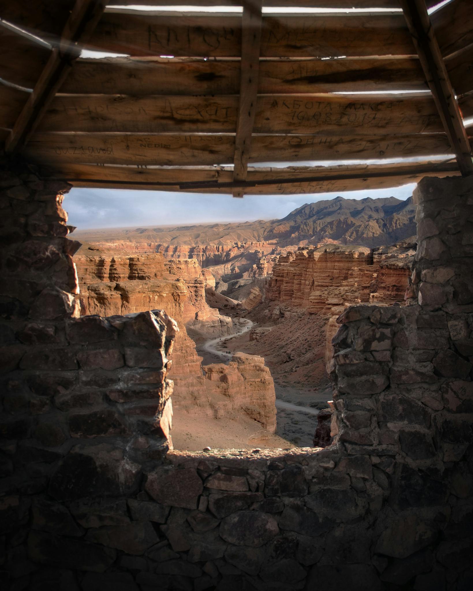 Explore the stunning geological formations of Charyn Canyon, a natural wonder in Kazakhstan.